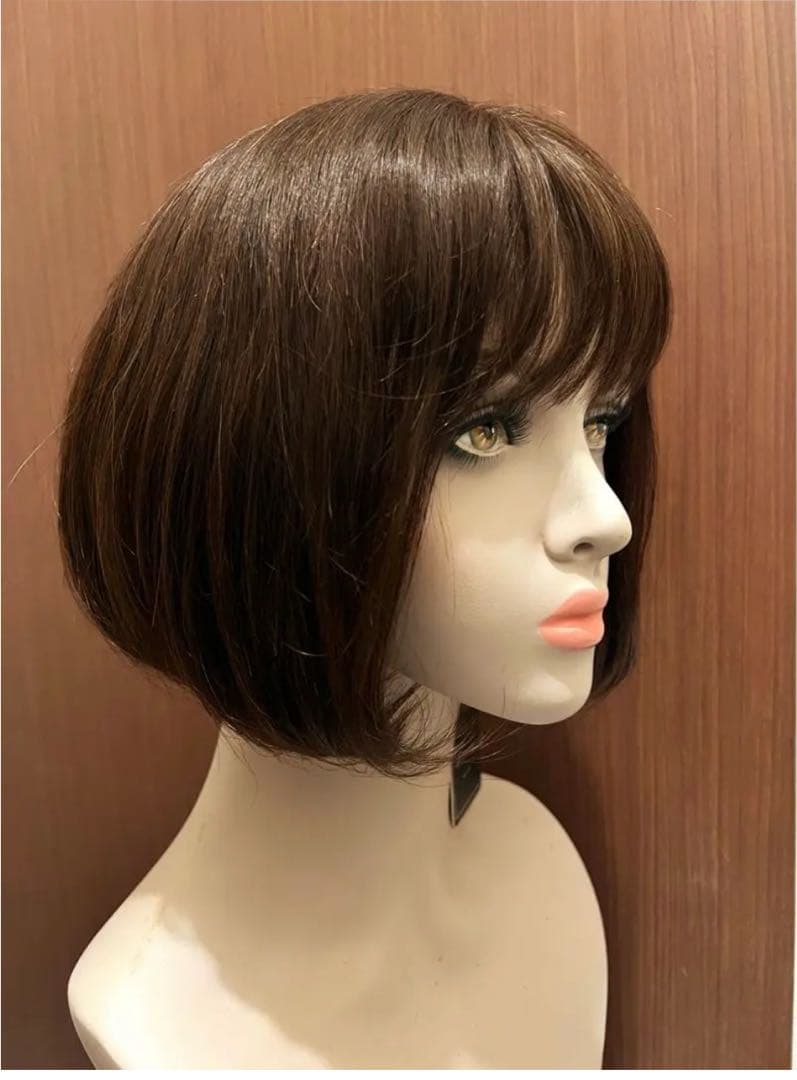 ことこと様人毛100% 誰もが一度は憧れるボブ ヘア ウィッグ かつらK32