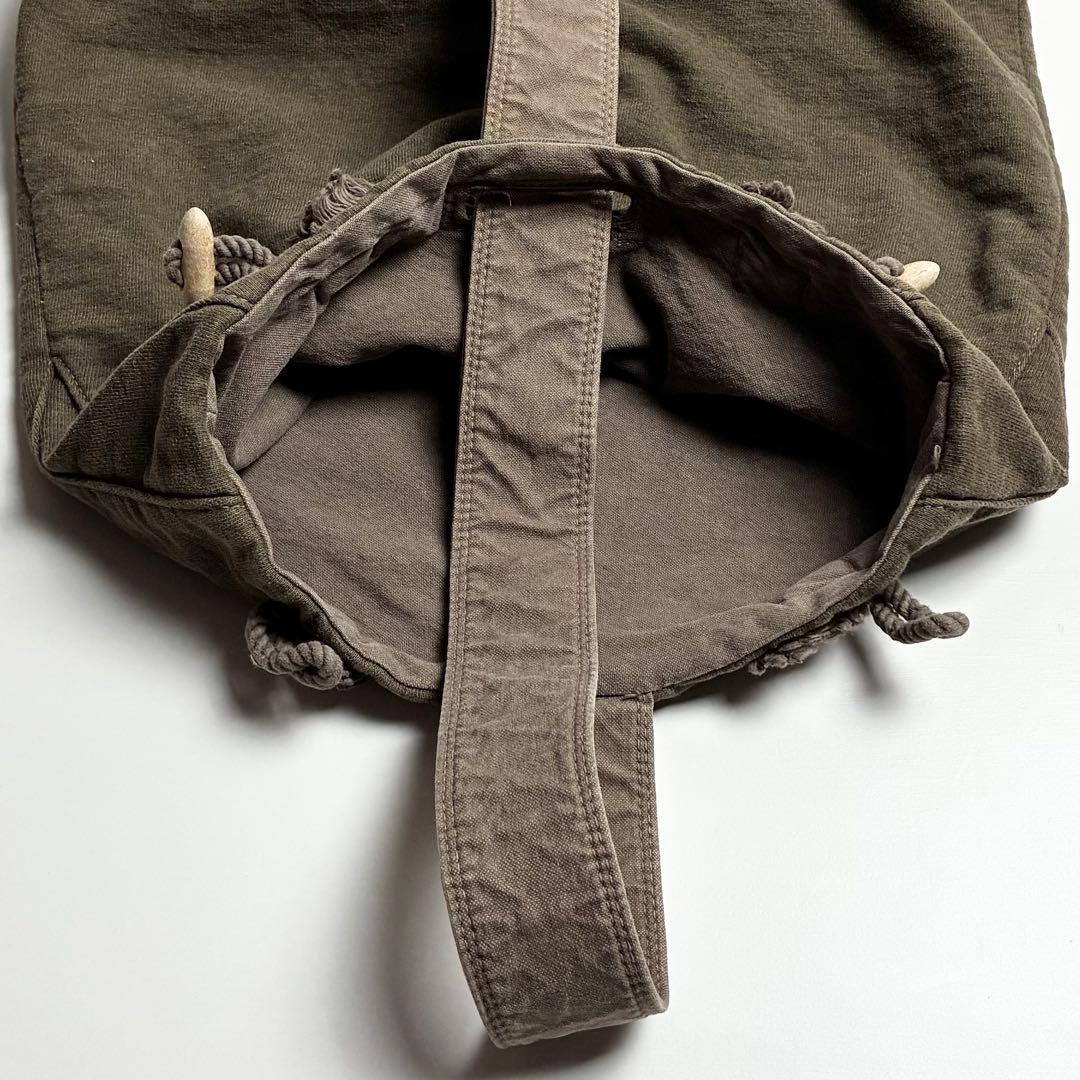 【希少】45RPM/ミリタリーワンショルダーバッグ/コットン/日本製/カーキ