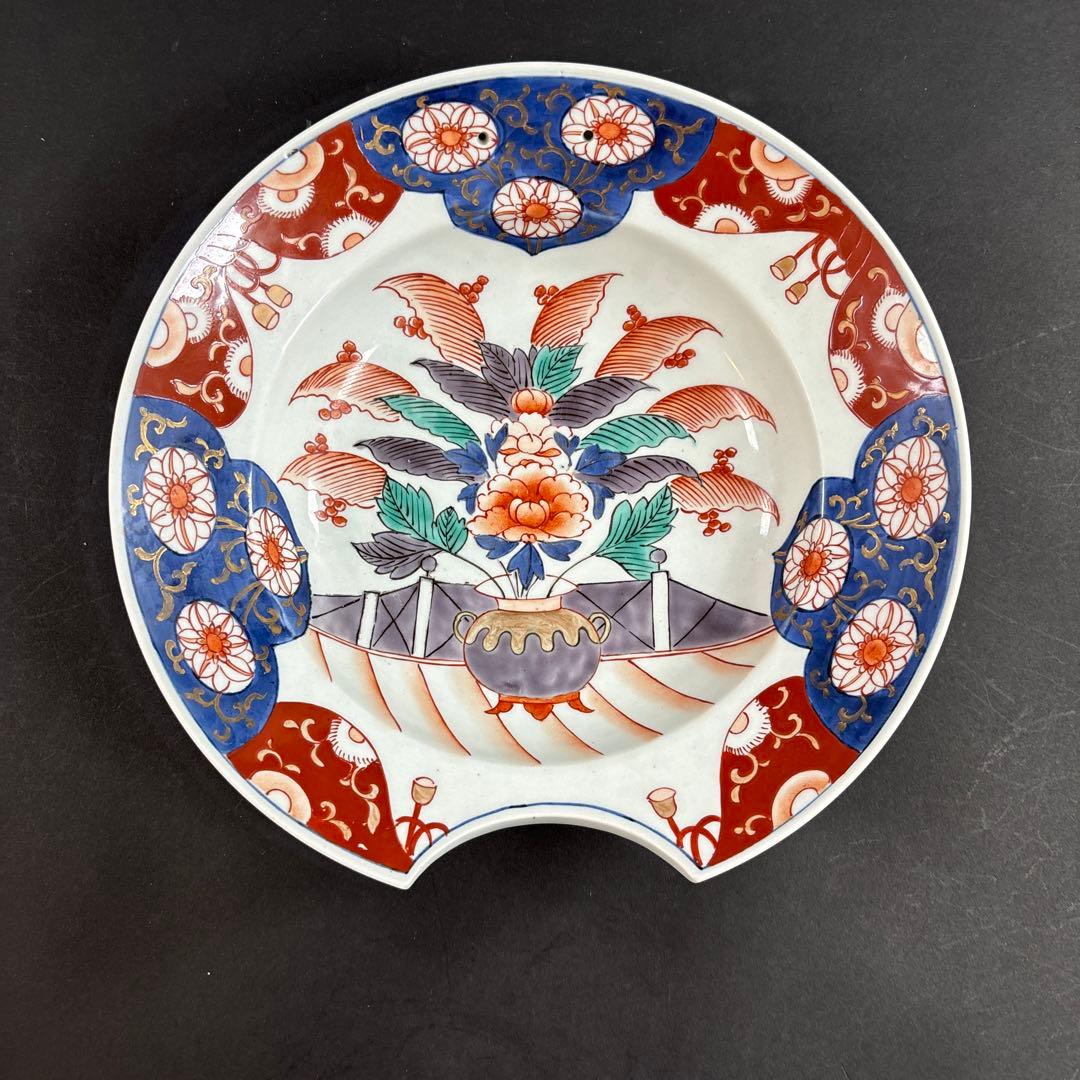 110 セール　伊万里　錦　色絵　扇　皿　九谷　鍋島　有田　飾り皿