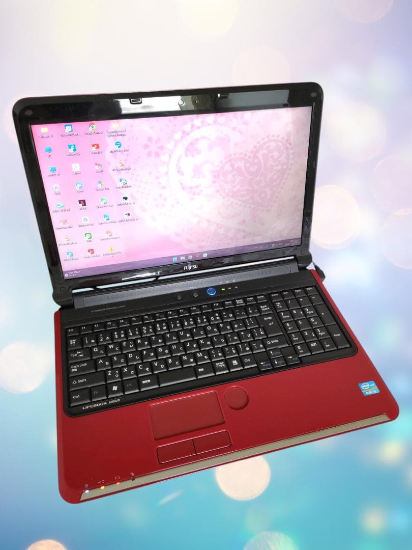 ⑪【爆速！すぐ使える】薄型LIFEBOOK 人気の赤 Win11 新品SSD爆速