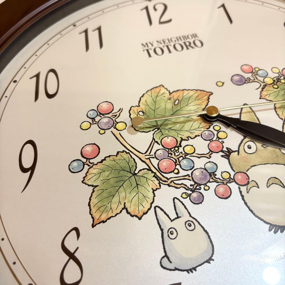 【美品】RHYTHM リズム となりのトトロ 掛け時計 4KG690MA06