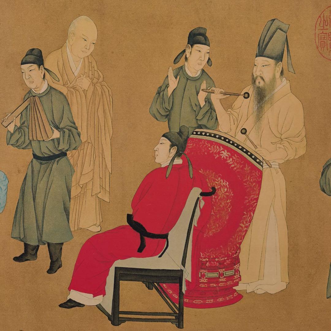 旧蔵　名家　韓熙載夜宴図　五代南唐 顧閎中伝　歴史的名画　長巻形式　中国古画名作