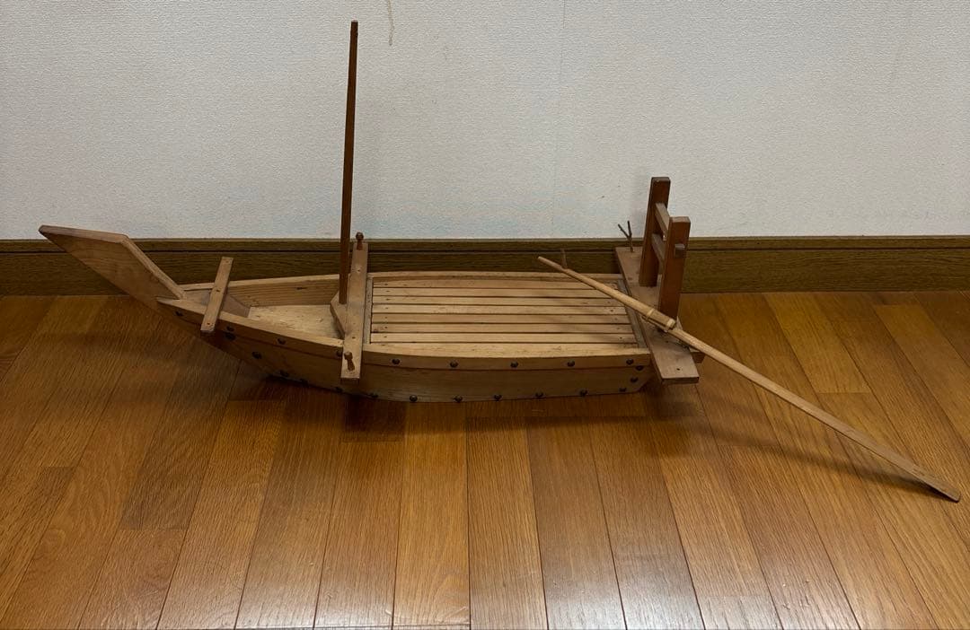 木製模型船 約80cm オール付き