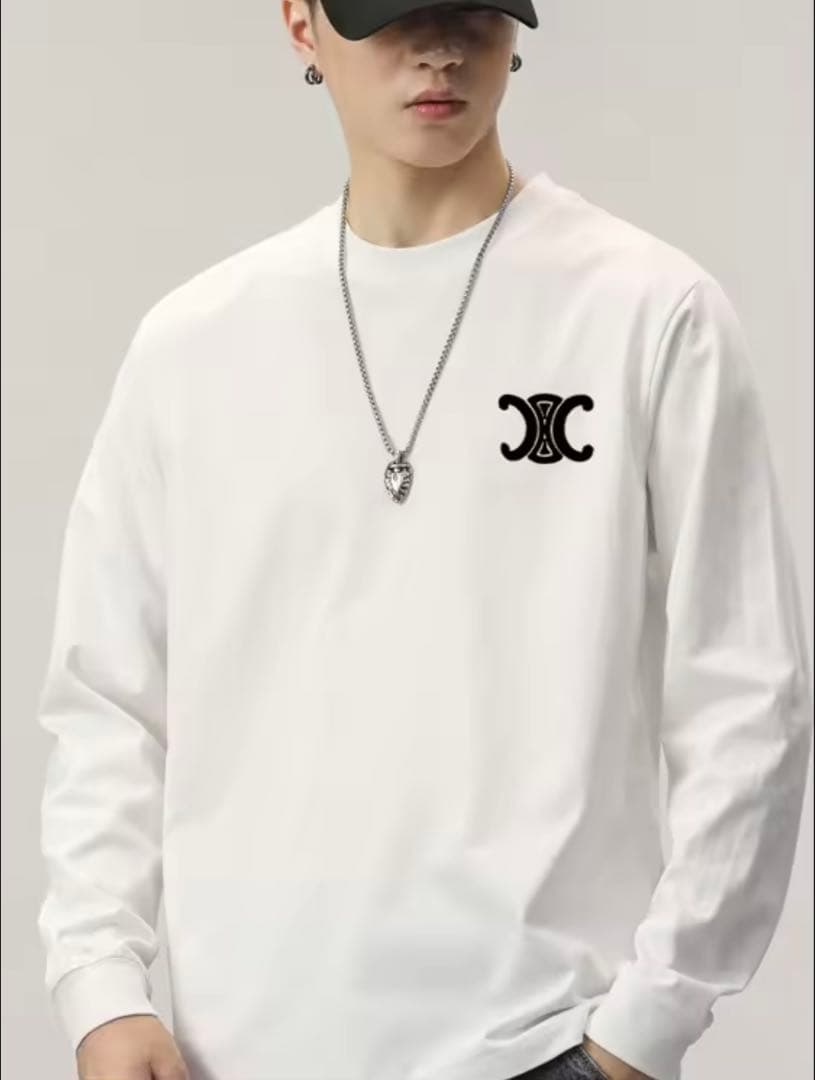 【新品】メンズ CELINE 長袖 ロンT ホワイト