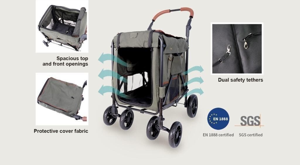 Ibiyaya　ペット用カート　ストローラー　FS1880-P　【平行輸入品】