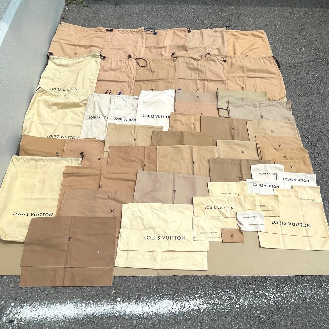 LOUIS VUITTON ルイヴィトン 保存袋 巾着 ロゴ ブラウン 50枚