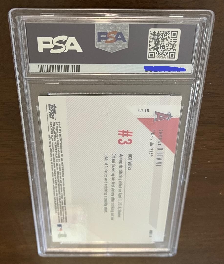 大谷翔平メジャー初登板記念カード TOPPS NOW #MOY-3(PSA9)