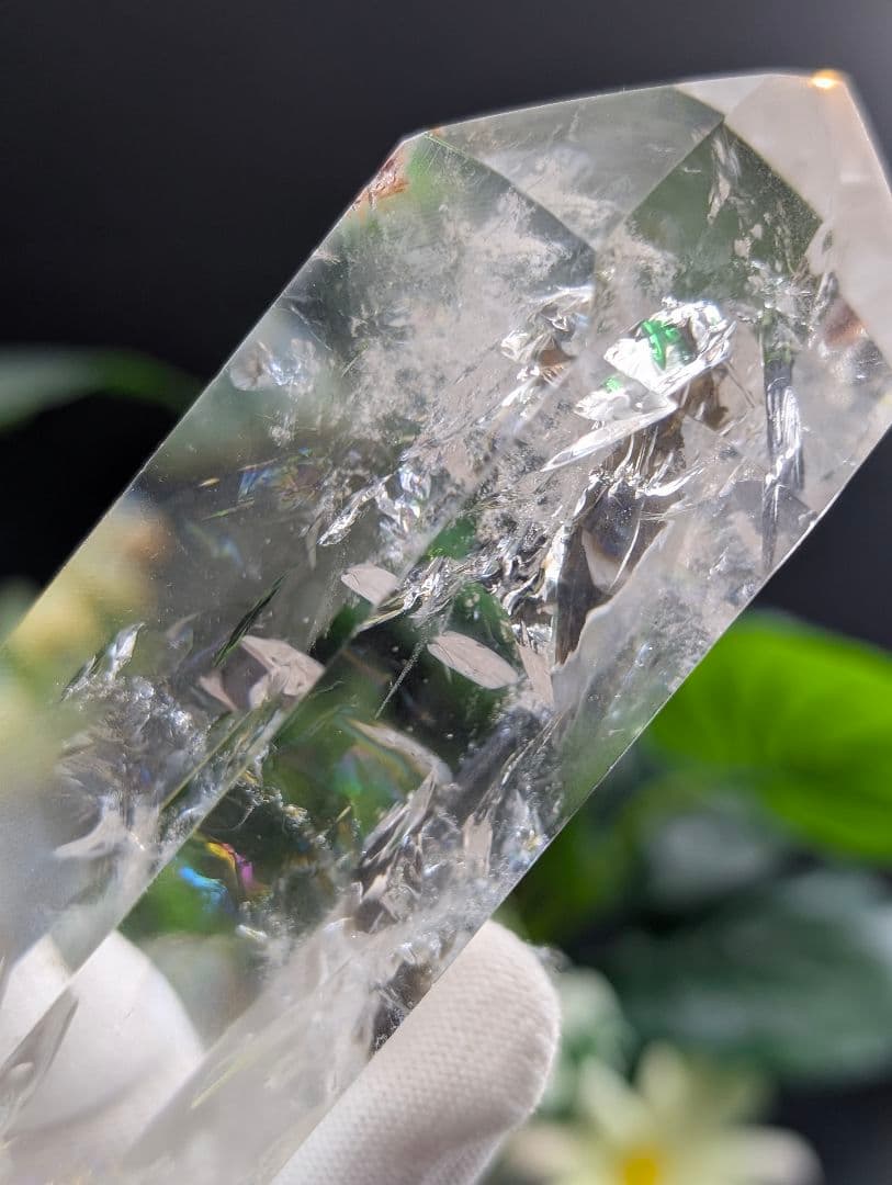 343g エンジェルラダークォーツ レア 虹 「アイリス」ブラジル産 gwl21