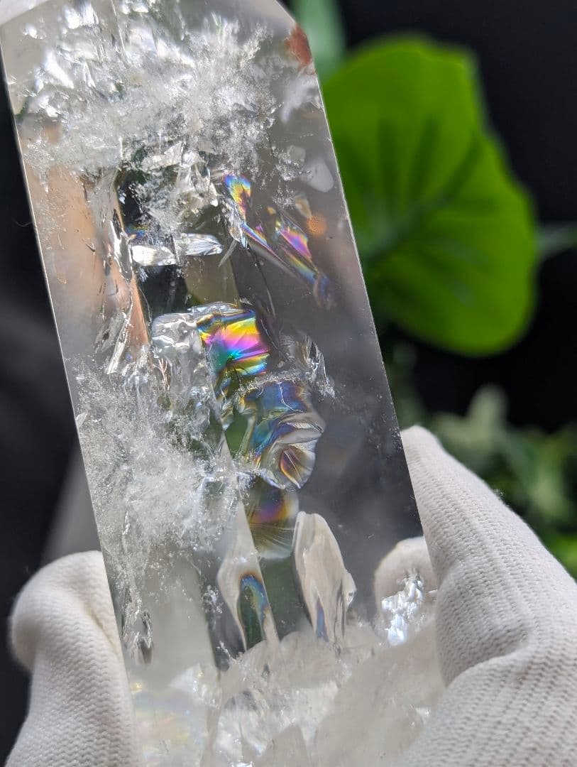 343g エンジェルラダークォーツ レア 虹 「アイリス」ブラジル産 gwl21