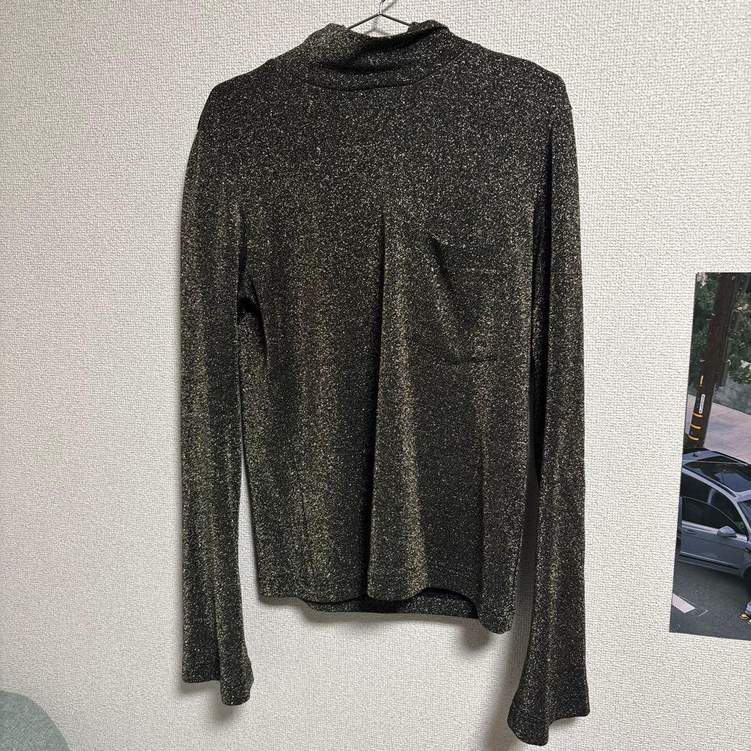 トップス BED J.W. FORD GLITTER TURTLE HOOD NECK L