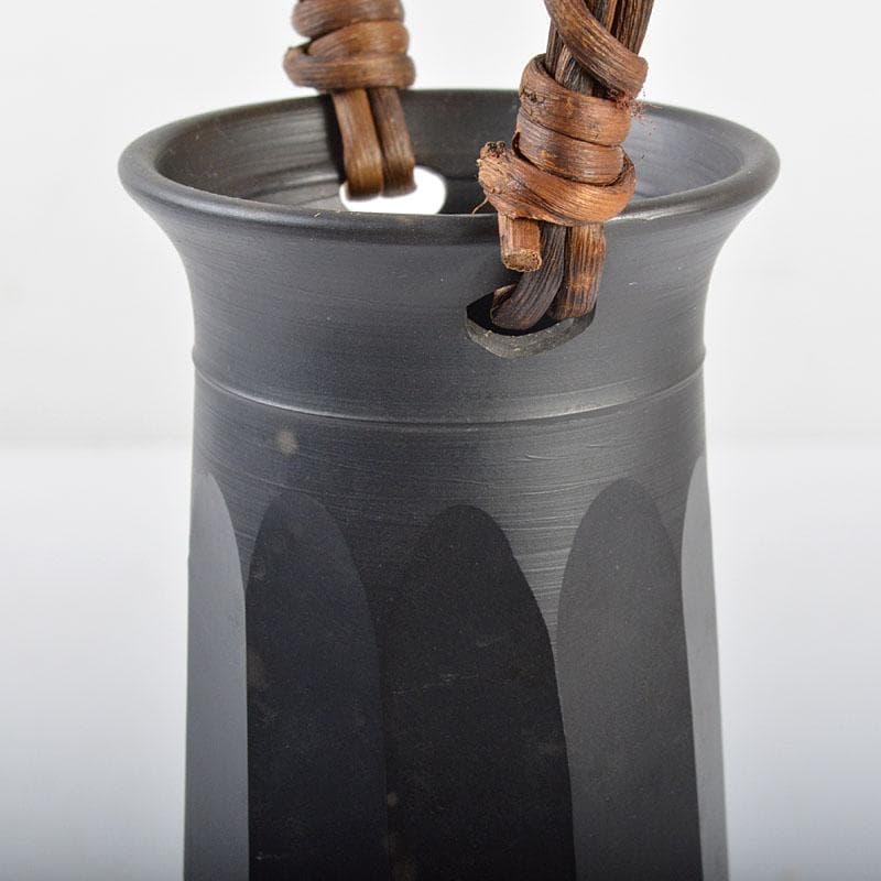 常滑焼　小西洋平作　窯変　花入　共箱　V　R4585