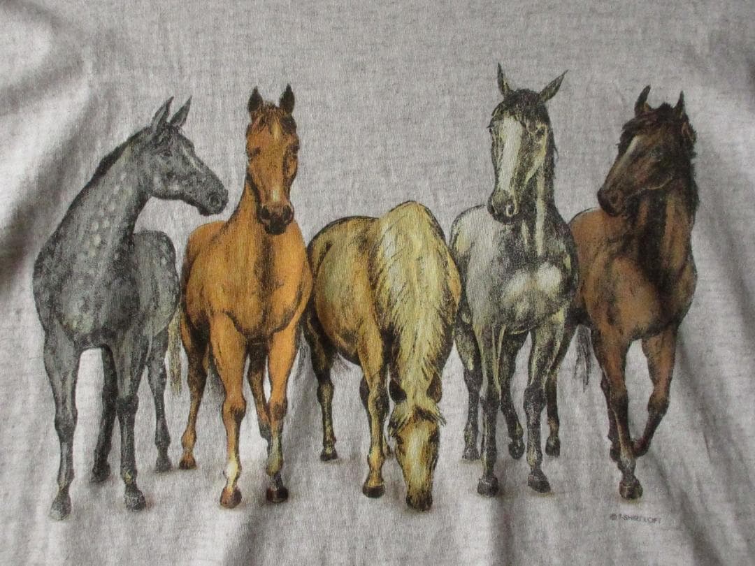 【在原みゆ紀さん着用】オニータ'90s馬/ホース両面プリントTシャツXXL