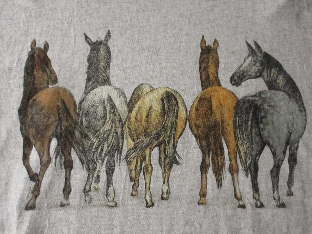 【在原みゆ紀さん着用】オニータ'90s馬/ホース両面プリントTシャツXXL