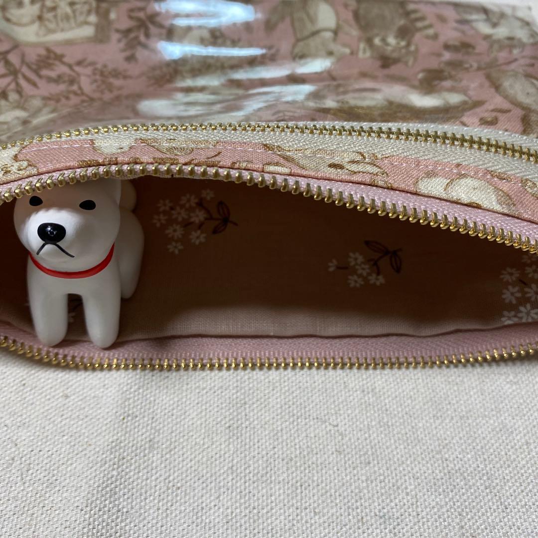 yukiemon hハンドメイド ダブルファスナーポーチ 大 クリアタイプ