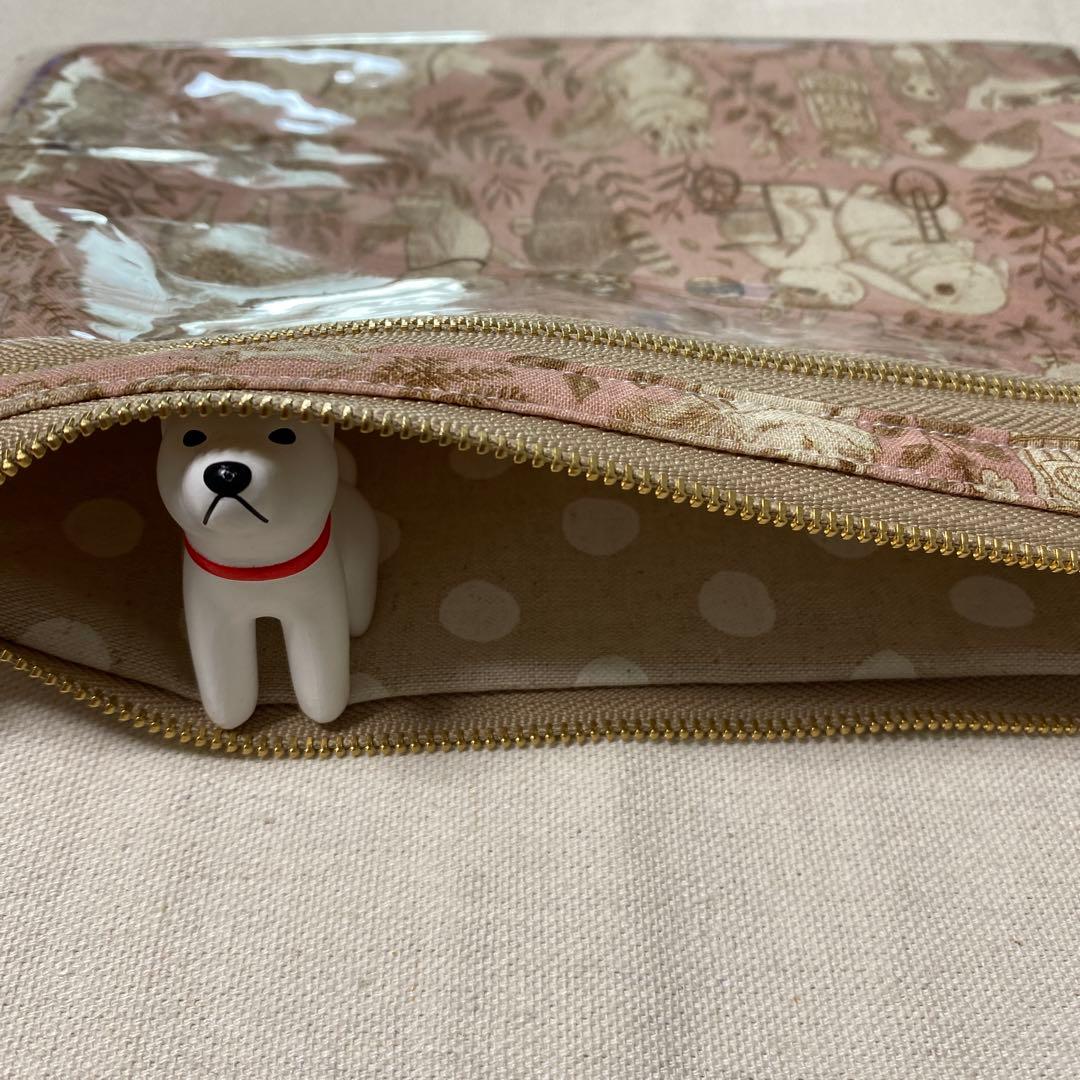 yukiemon hハンドメイド ダブルファスナーポーチ 大 クリアタイプ