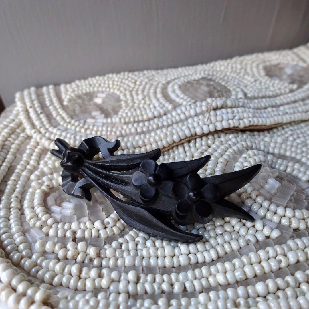 アンティーク モーニングジュエリー ブローチ ブーケ フランス