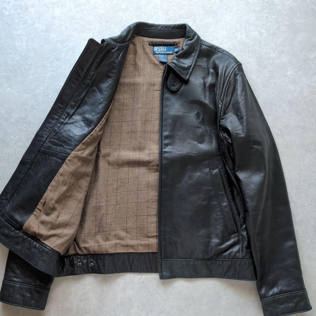 美品✨ 90S ポロバイラルフローレン シングルライダース M ブラウン