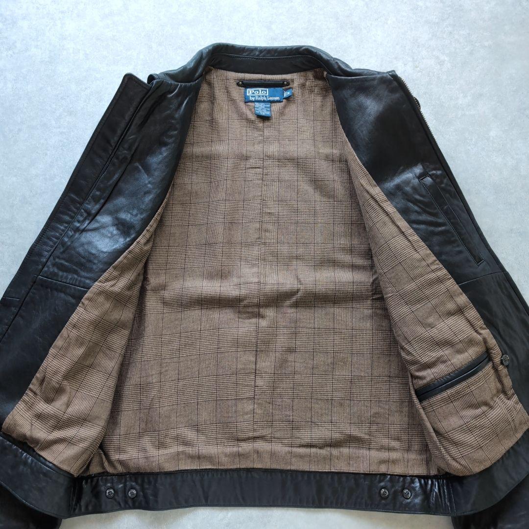 美品✨ 90S ポロバイラルフローレン シングルライダース M ブラウン