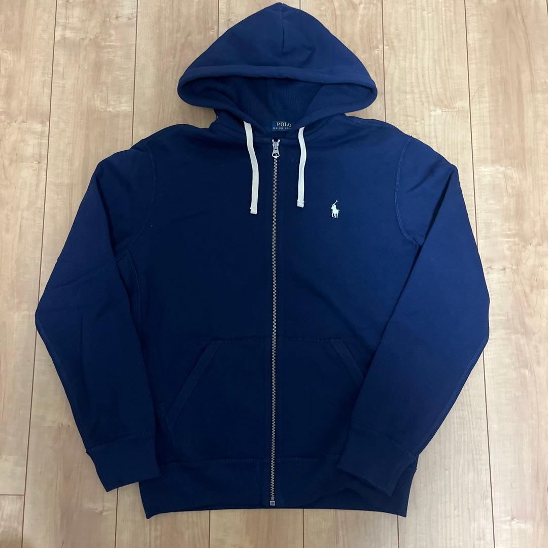 美品POLO RalphLaurenポロラルフローレンロゴジップアップパーカー