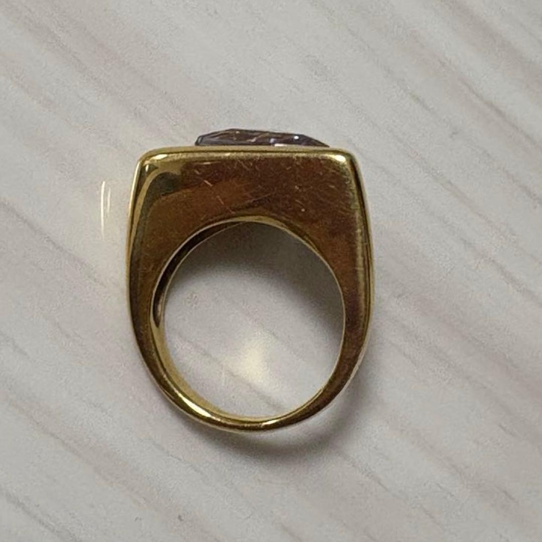 k18淡い紫色の宝石 リング