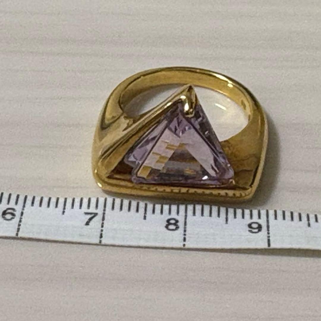 k18淡い紫色の宝石 リング