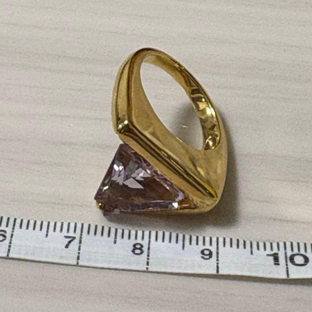 k18淡い紫色の宝石 リング