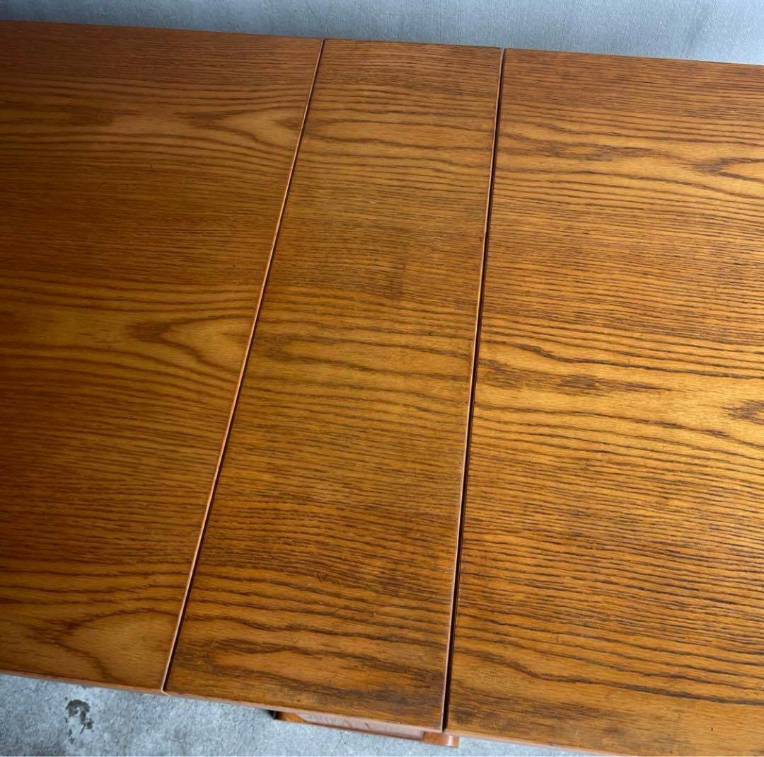 【ママりん】オールドビンテージ バタフライテーブル オーク材　無垢