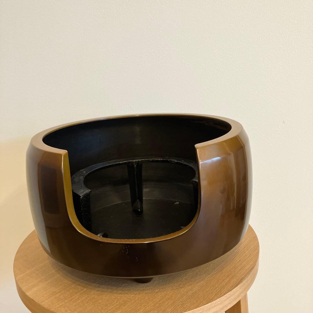 茶道具 風炉　円形　ブラウン 五徳⭐︎最終値下げ