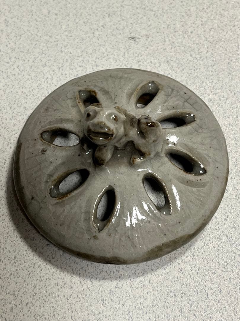 香炉　萬古焼　春山