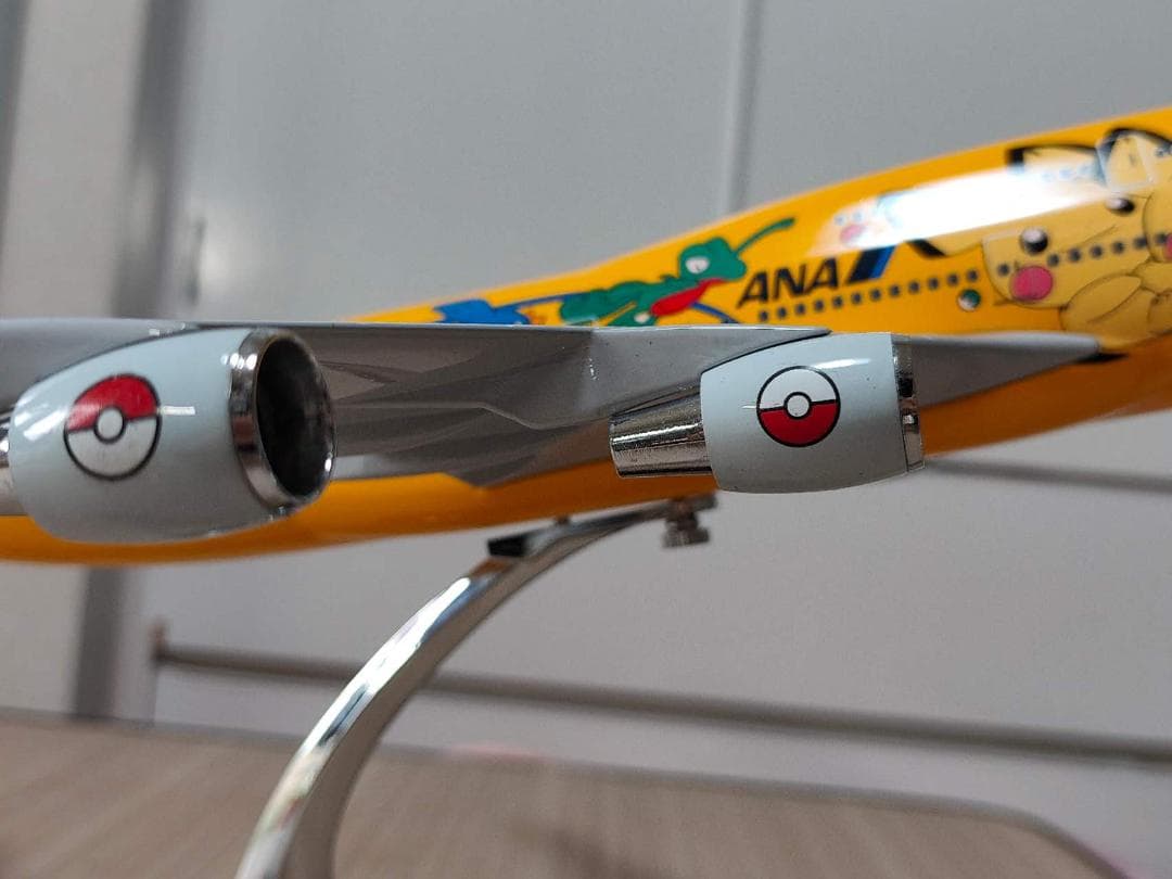 中古品　飛行機模型　ANA　全長約47cm　ボーイング　B747　スタンド付