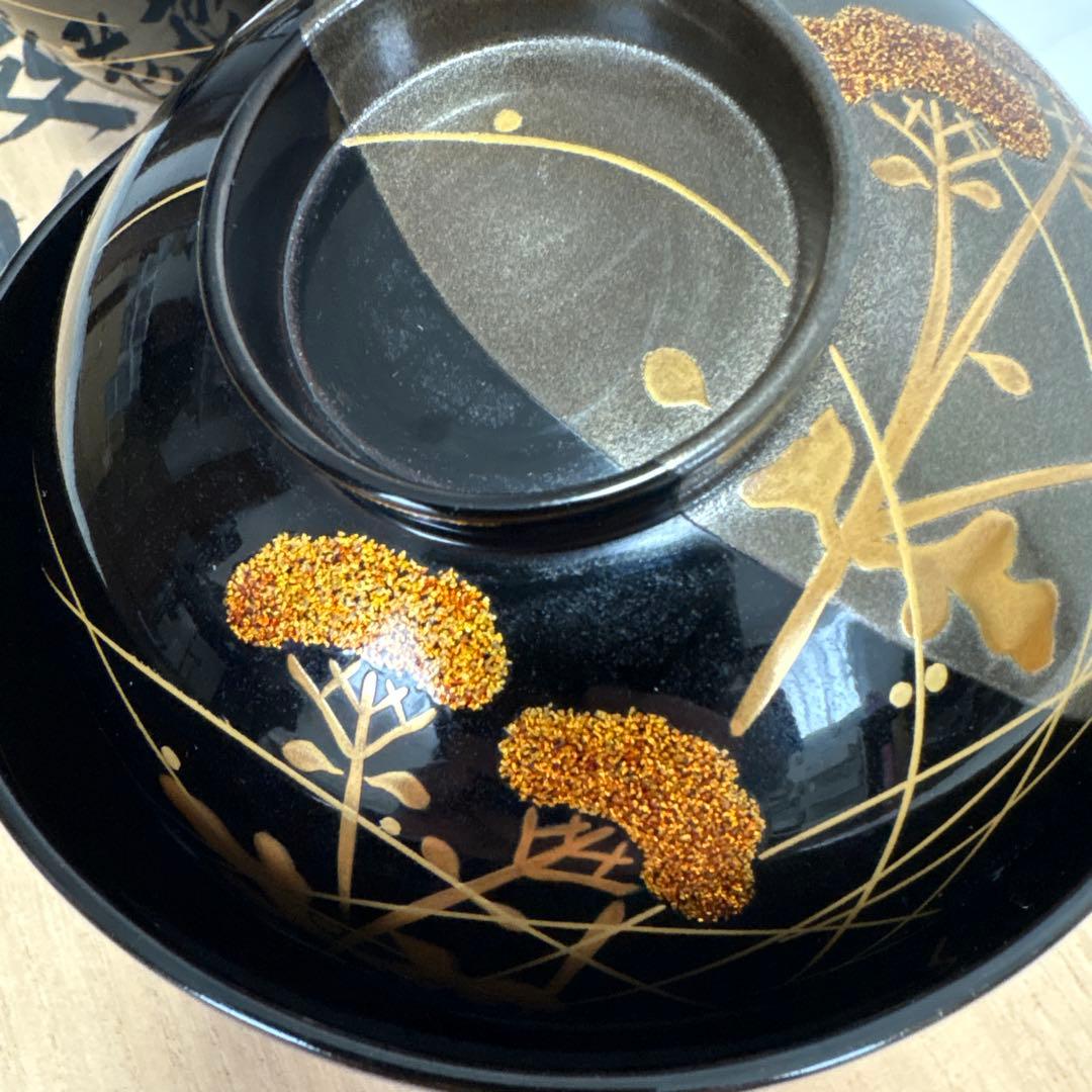 輪島塗 吸い物椀 5客セット / 木箱入り