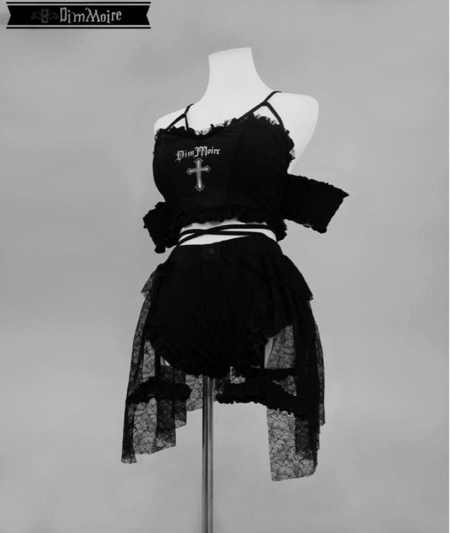 ねむる。 十字の誓いスイムウェア 黒 水着 サイズM ディムモワール