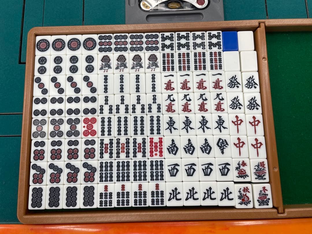 麻雀牌　アモス　黄青 アルティマ、レックス 全自動麻雀卓用麻雀牌　3人打ち用