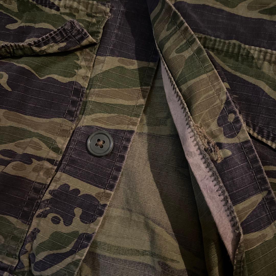 60S 70S ビンテージ　タイガーストライプ　タイガーカモ　ジャケット