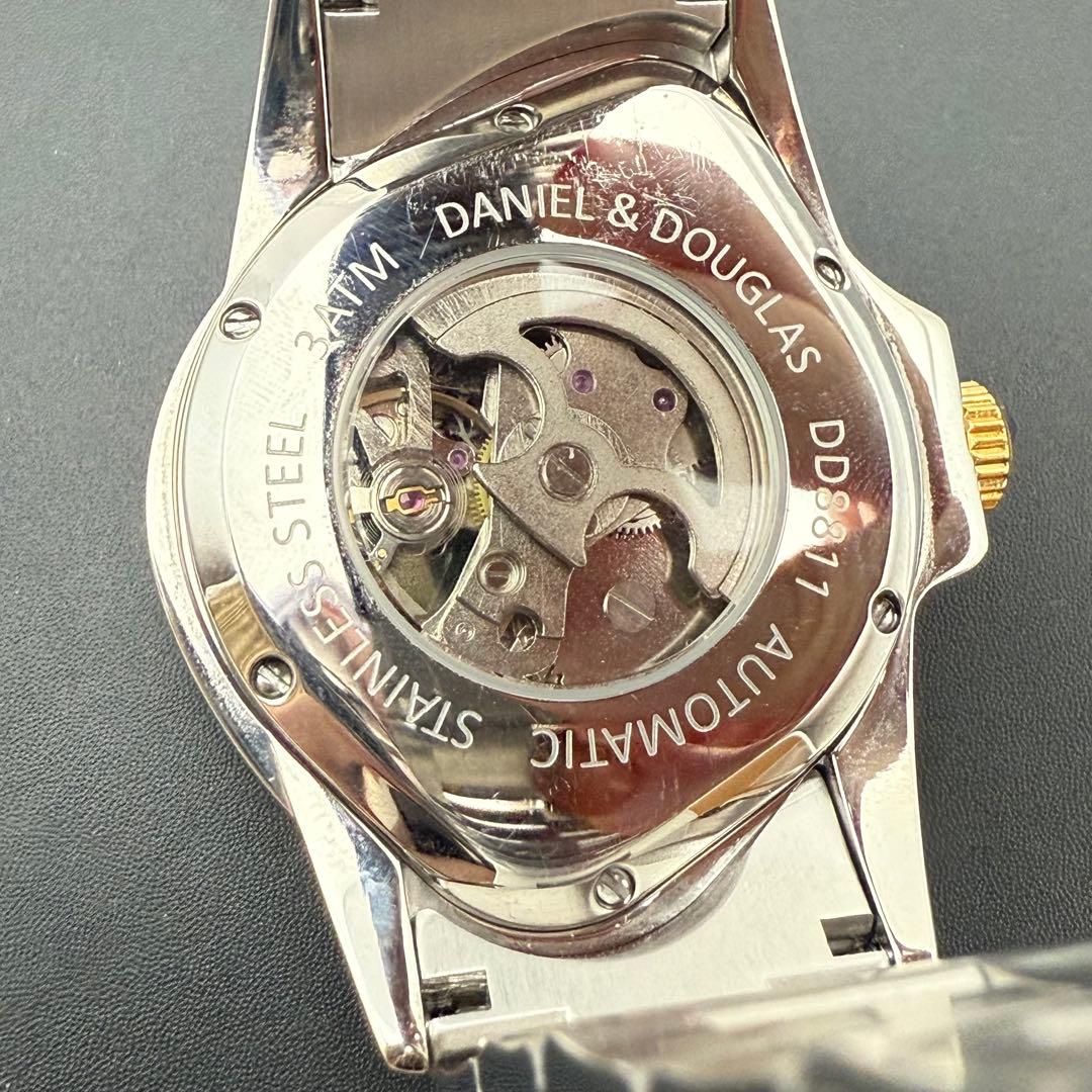 超希少/稼働品✨ダニエルダグラス 腕時計 自動巻 裏スケ ゴールド コンビカラー