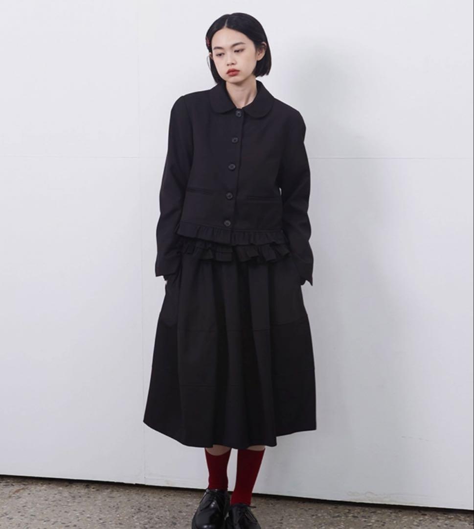 スカート oheshio balloon banding midi skirt black