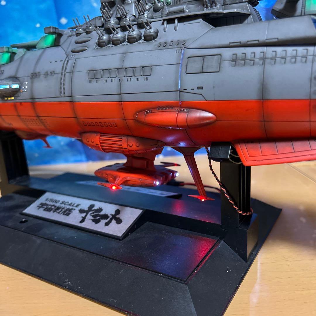 宇宙戦艦ヤマト　1/500フル電飾、墨入れ、つや消し塗装、完成品
