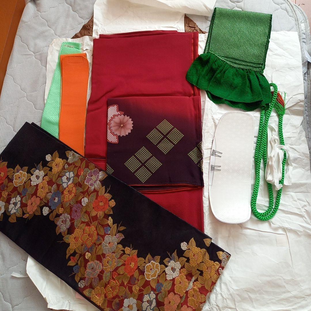 振袖セット 赤色 168cm着用