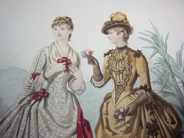 1886年銅版画◆フランス ファッション誌『ラ・モード・イリュストレ』No.27