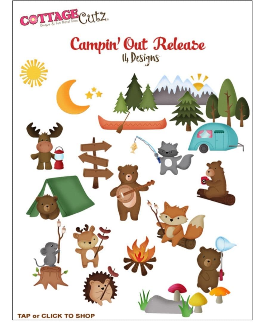 コテージカッツ　カッティングダイ　キャンプシリーズ全種類