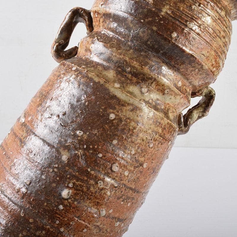 美濃伊賀焼　伊賀耳付花生　時代箱　N　R8020C