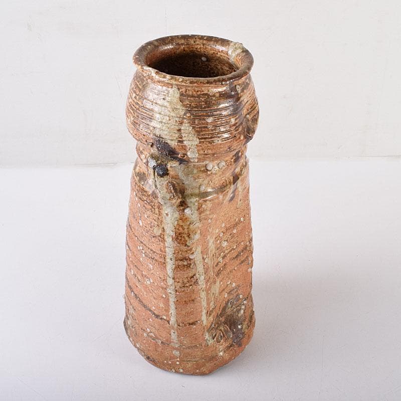 美濃伊賀焼　伊賀耳付花生　時代箱　N　R8020C