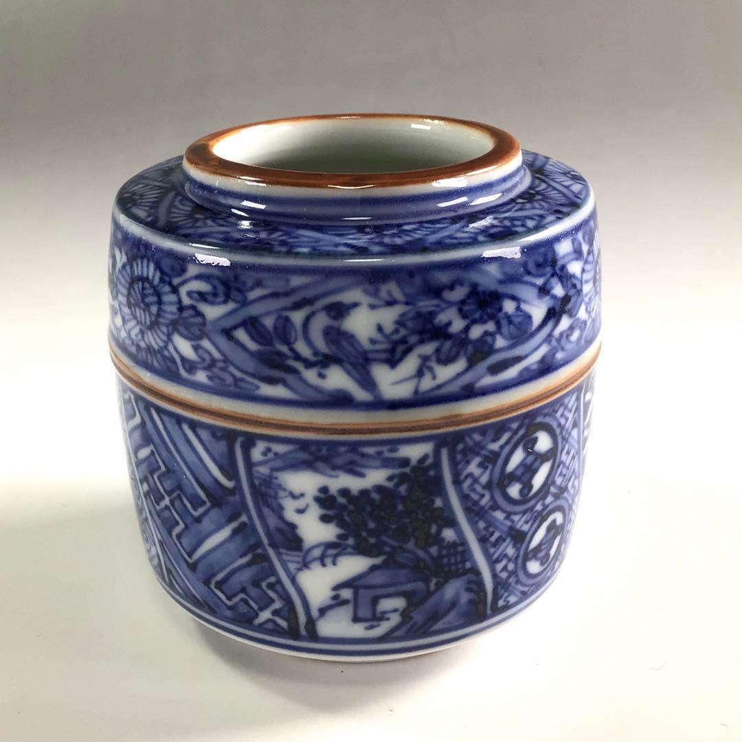 Ｒ１１７　皆具　『平安　昭阿弥造』『青華祥瑞腰捻』『台子皆具』　共箱　茶道具