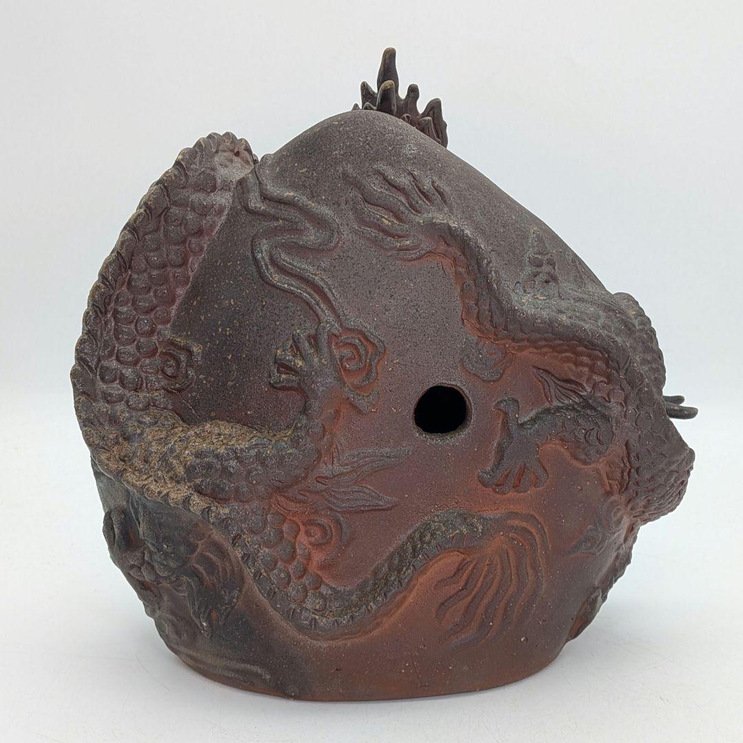 廬山窯 武用君彦 備前干支置物「戊辰」 共箱共布栞 備前焼 辰年 双龍 竜 尤