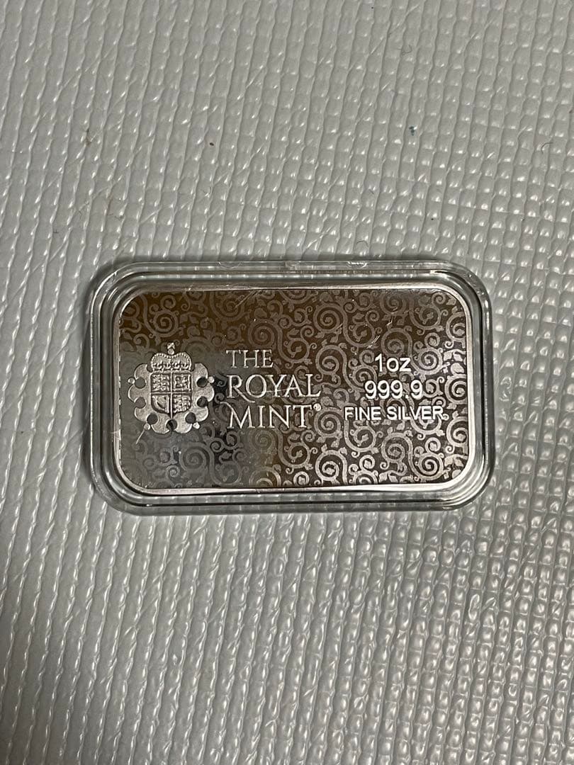 純銀　ウナとライオン　シルバーバー　ケース付き