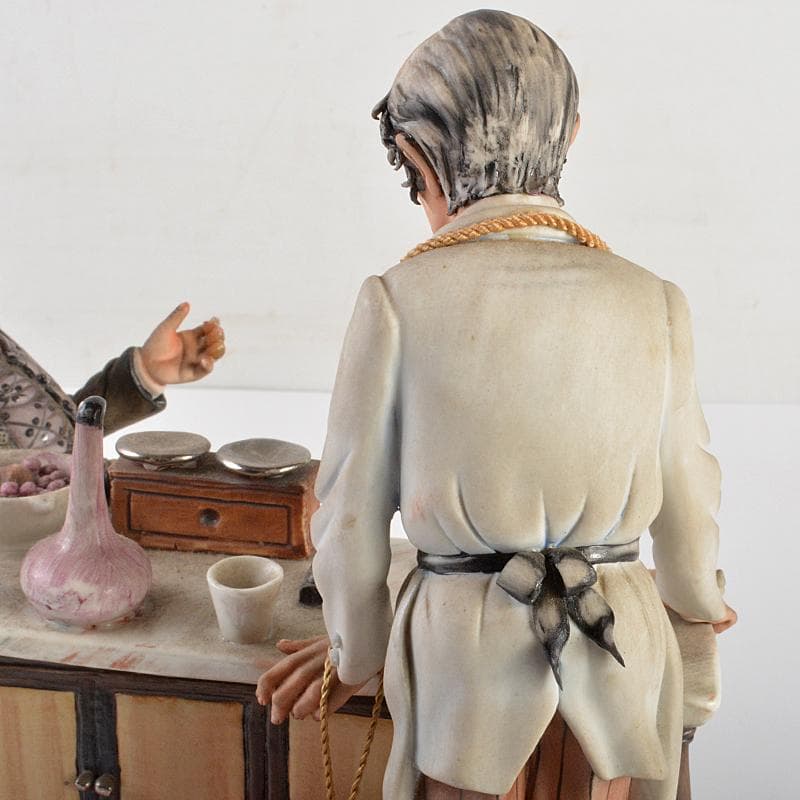 イタリア製　カポディモンテ　フィギュリン　陶人形　置物　証明書付　M　R7064