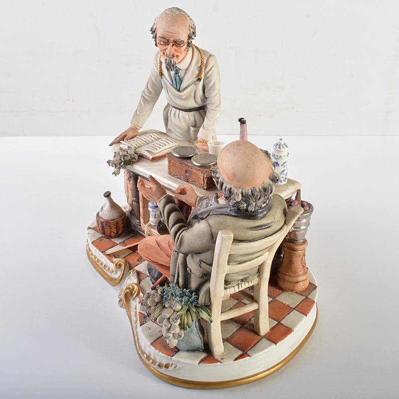 イタリア製　カポディモンテ　フィギュリン　陶人形　置物　証明書付　M　R7064