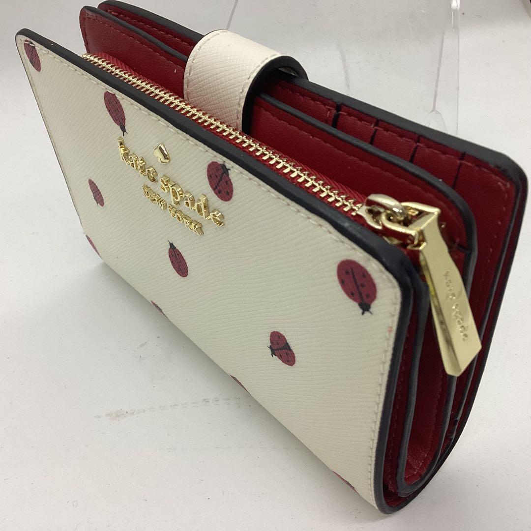 kate spade てんとう虫プリント 二つ折り財布