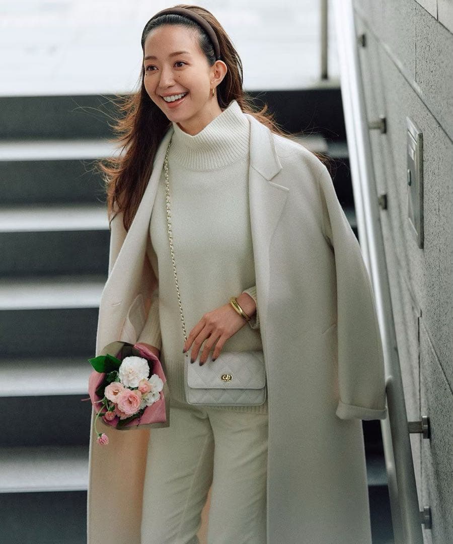 Yuzuさん専用　23区✨22AW　ウールリバー ロングコート　38　ベージュ系