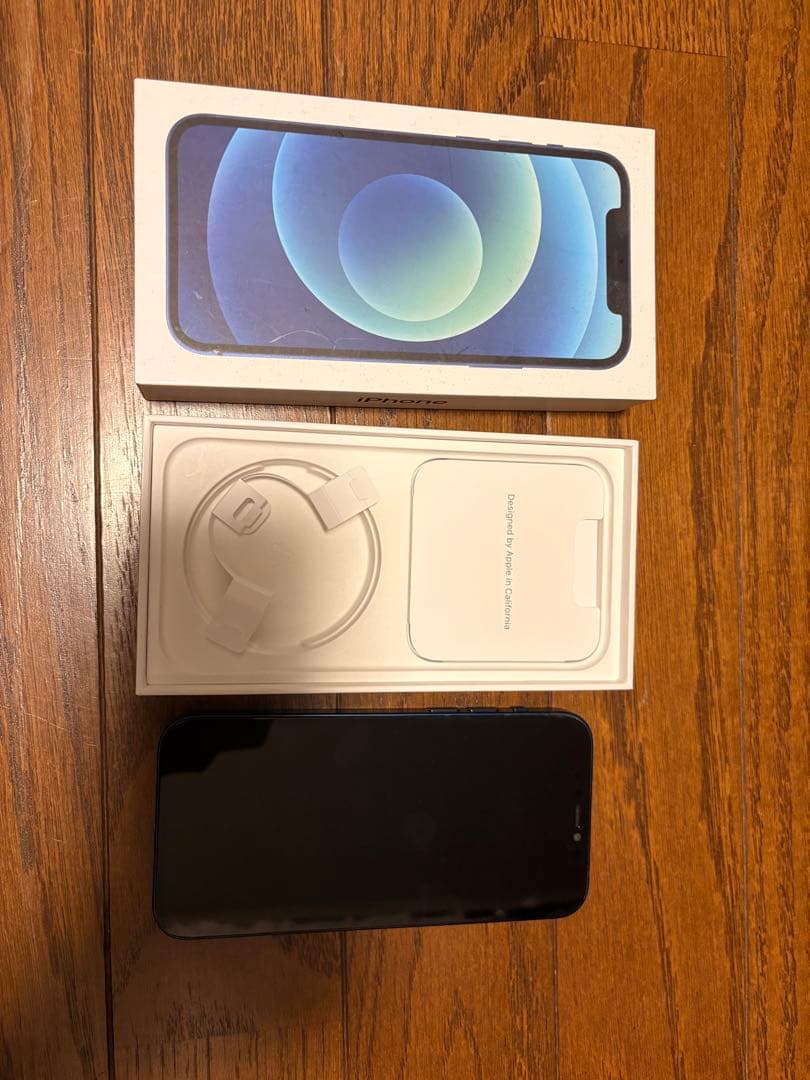 iPhone 12 64GB ブルー SIMロックあり ジャンク品 箱あり